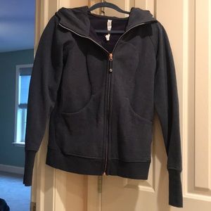 Navy lulu lemon zip up hoodie